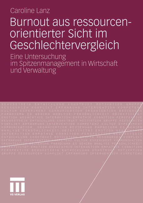 Burnout aus ressourcenorientierter Sicht im Geschlechtervergleich main product photo