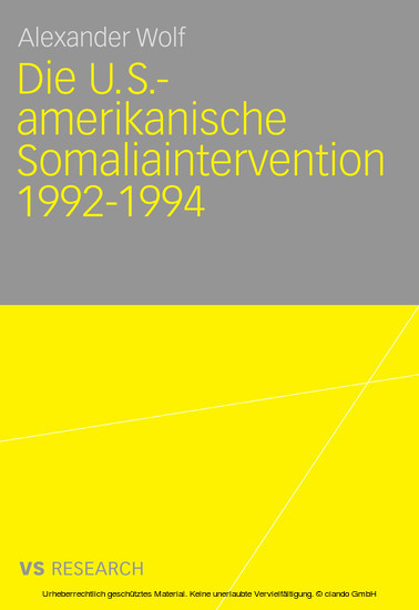 Die U.S.-amerikanische Somaliaintervention 1992-1994 main product photo