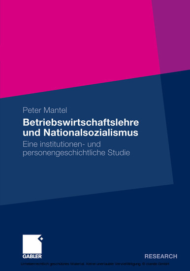 Betriebswirtschaftslehre und Nationalsozialismus main product photo