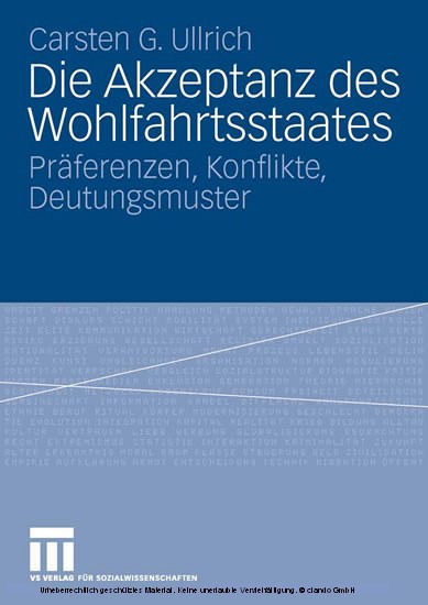 Die Akzeptanz des Wohlfahrtsstaates main product photo