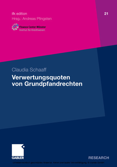 Verwertungsquoten von Grundpfandrechten main product photo