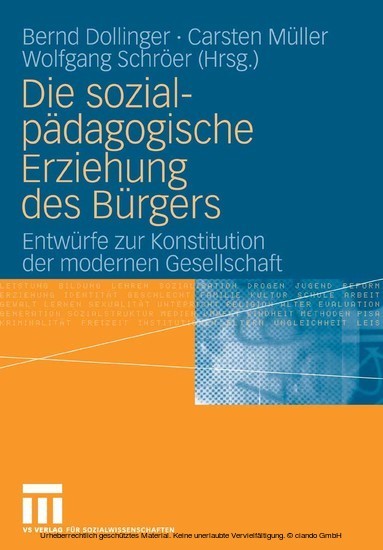 Die sozialpädagogische Erziehung des Bürgers main product photo