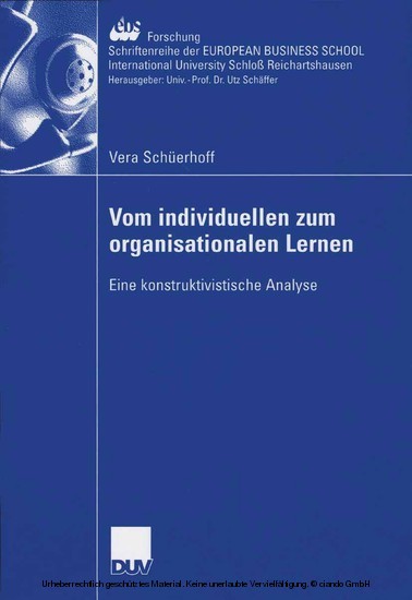 Vom individuellen zum organisationalen Lernen main product photo