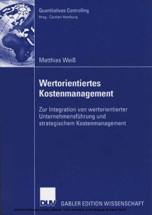 Wertorientiertes Kostenmanagement