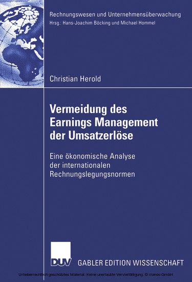 Vermeidung des Earnings Management der Umsatzerlöse main product photo