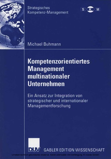 Kompetenzorientiertes Management multinationaler Unternehmen main product photo
