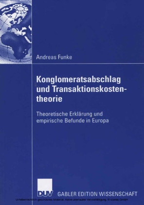 Konglomeratsabschlag undTransaktionskostentheorie