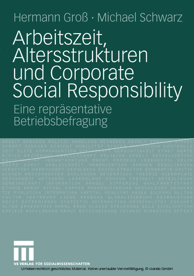 Arbeitszeit, Altersstrukturen und Corporate Social Responsibility main product photo