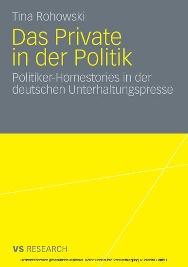 Das Private in der Politik main product photo