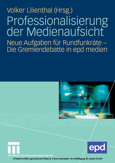 Professionalisierung der Medienaufsicht main product photo