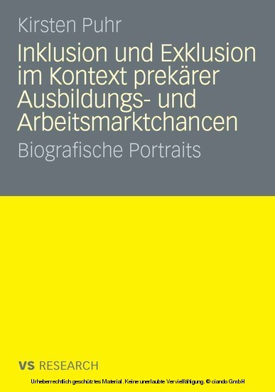 Inklusion und Exklusion im Kontext prekärer Ausbildungs- und Arbeitsmarktchancen main product photo