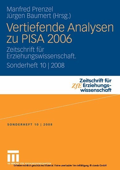 Vertiefende Analysen zu PISA 2006 main product photo