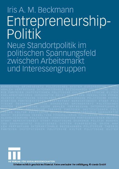 Entrepreneurship-Politik main product photo