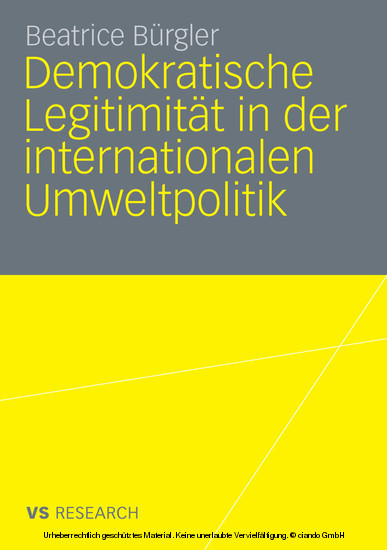 Demokratische Legitimität in der internationalen Umweltpolitik main product photo