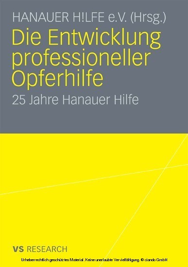 Die Entwicklung professioneller Opferhilfe main product photo