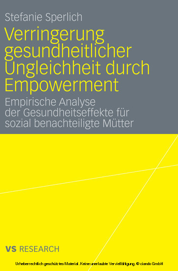 Verringerung gesundheitlicher Ungleichheit durch Empowerment main product photo