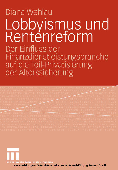 Lobbyismus und Rentenreform main product photo