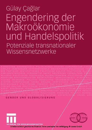 Engendering der Makroökonomie und Handelspolitik main product photo
