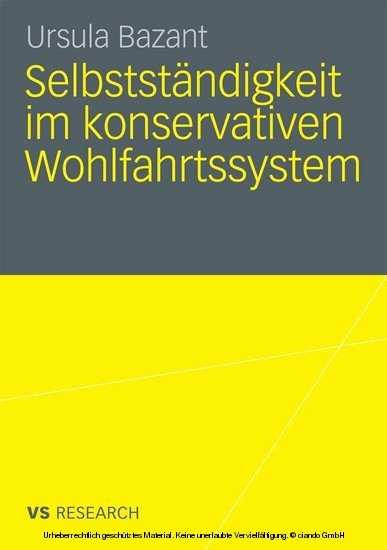 Selbstständigkeit im konservativen Wohlfahrtssystem main product photo