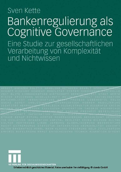 Bankenregulierung als Cognitive Governance main product photo