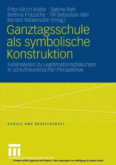 Ganztagsschule als symbolische Konstruktion main product photo