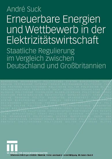Erneuerbare Energien und Wettbewerb in der Elektrizitätswirtschaft main product photo