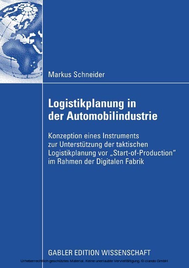 Logistikplanung in der Automobilindustrie main product photo