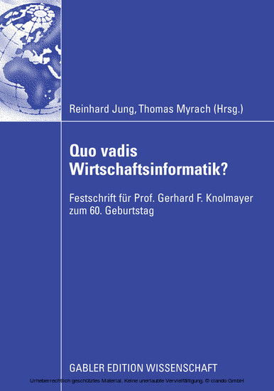 Quo vadis Wirtschaftsinformatik? main product photo