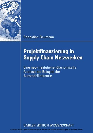 Projektfinanzierung in Supply Chain Netzwerken main product photo