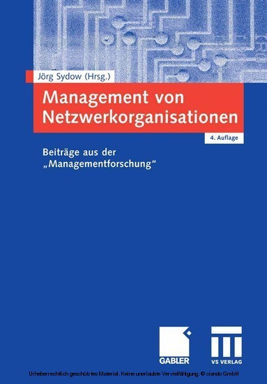 Management von Netzwerkorganisationen main product photo