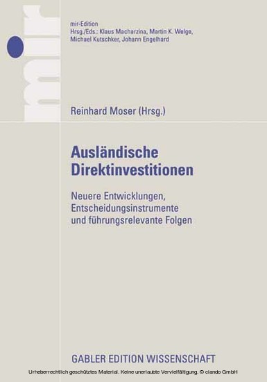 Ausländische Direktinvestitionen: main product photo