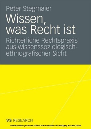 Wissen, was Recht ist