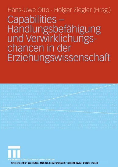 Capabilities - Handlungsbefähigung und Verwirklichungschancen in der Erziehungswissenschaft main product photo