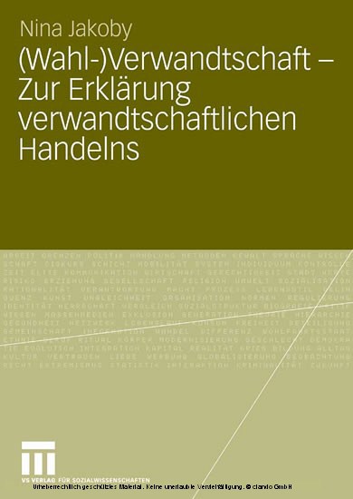 (Wahl-)Verwandtschaft - Zur Erklärung verwandtschaftlichen Handelns main product photo