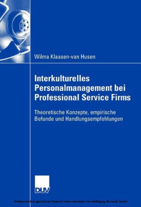 Interkulturelles Personalmanagement bei Professional Service Firms