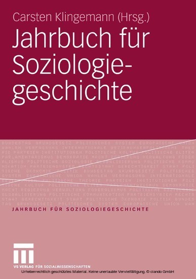 Jahrbuch für Soziologiegeschichte main product photo