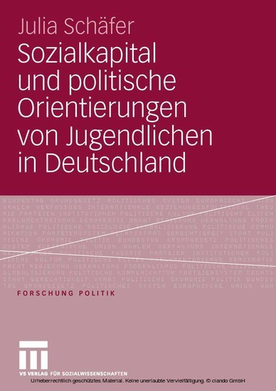 Sozialkapital und politische Orientierungen von Jugendlichen in Deutschland main product photo