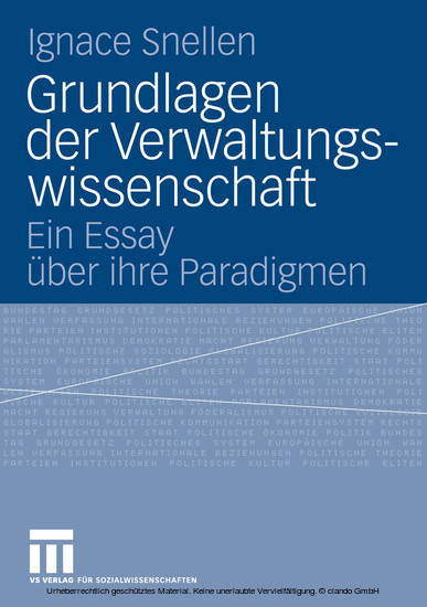 Grundlagen der Verwaltungswissenschaft main product photo