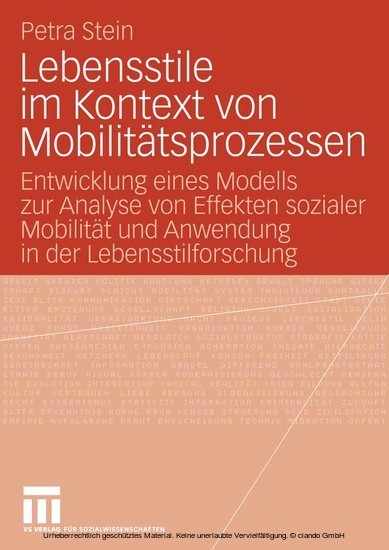 Lebensstile im Kontext von Mobilitätsprozessen main product photo