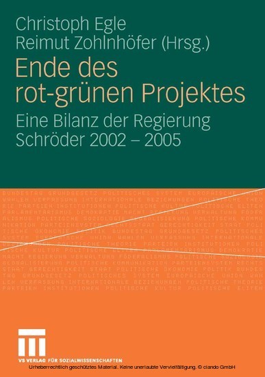 Ende des rot-grünen Projekts main product photo