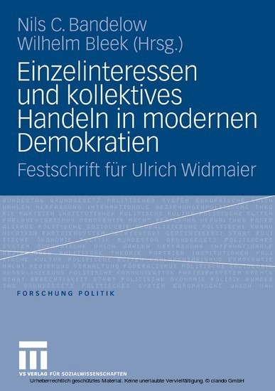Einzelinteressen und kollektives Handeln in modernen Demokratien main product photo