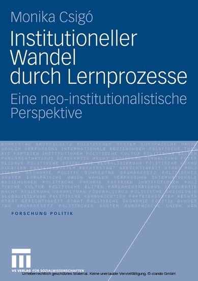 Institutioneller Wandel durch Lernprozesse main product photo