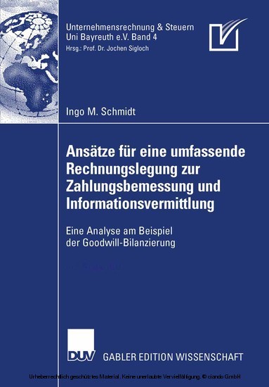 Ansätze für eine umfassende Rechnungslegung zur Zahlungsbemessung und Informationsvermittlung main product photo