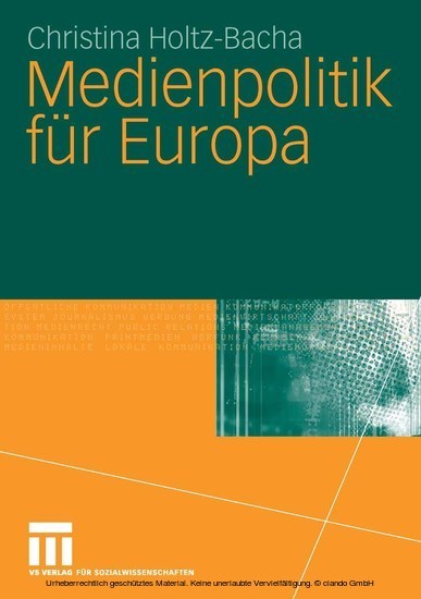 Medienpolitik für Europa main product photo