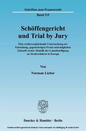 Schöffengericht und Trial by Jury. main product photo
