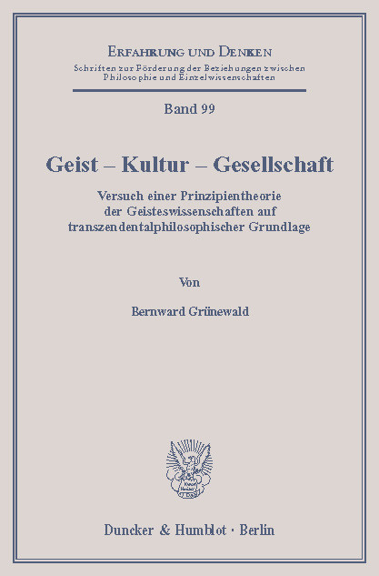 Geist - Kultur - Gesellschaft. main product photo