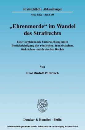 »Ehrenmorde« im Wandel des Strafrechts. main product photo