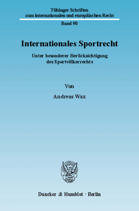 Internationales Sportrecht.