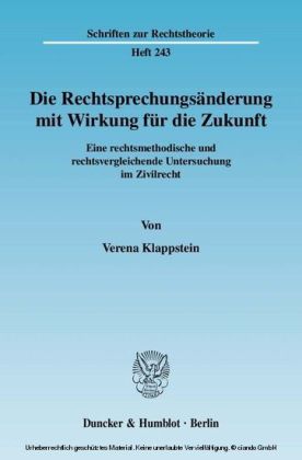 Die Rechtsprechungsänderung mit Wirkung für die Zukunft.