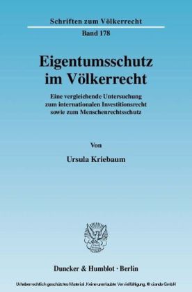 Eigentumsschutz im Völkerrecht.